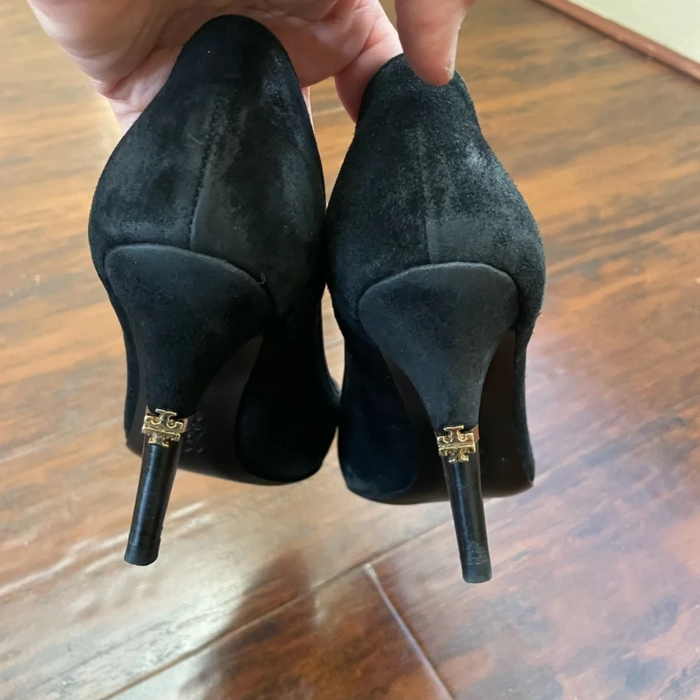 Tory Burch Black Suede Heels